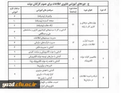 دوره های آموزشی فناوری اطلاعات ویژه کلیه کارکنان  دانشگاه 2