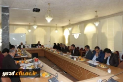 با هدف تببین ساختار شورایی دانشگاه فرهنگیان و اجرایی کردن این ساختار در استان:

اولین جلسه شورای مدیریت امور پردیس های استانی دانشگاه فرهنگیان یزد برگزار شد.
 4