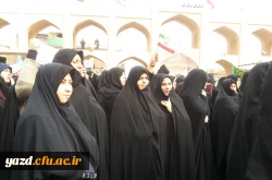 حضور پرشور دانشگاه فرهنگیان استان یزد در راهپیمایی ضد اغتشاشات اخیر 4