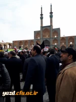 حضور پرشور دانشگاه فرهنگیان استان یزد در راهپیمایی ضد اغتشاشات اخیر 6