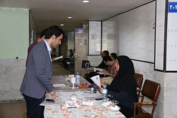 بازدید مسئولین دانشگاه فرهنگیان و اداره کل آموزش و پرورش استان از روند انجام مصاحبه استخدامی مستخدمان پیمانی آموزش و پرورش سال97
 8