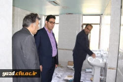 بازدید مسئولین دانشگاه فرهنگیان یزد از فضاهای آموزشی، فرهنگی و رفاهی پردیس شهیدان پاک نژاد یزد
 7