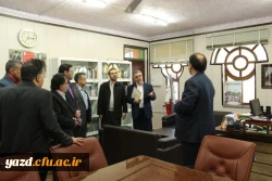 بازدید دکتر کچوئیان معاون نظارت، ارزیابی و تضمین کیفیت دانشگاه فرهنگیان و دکتر دلقندی مشاور رئیس دانشگاه و مدیرکل حراست دانشگاه فرهنگیان از پردیس های استان یزد 3