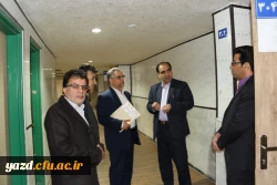 بازدید دکتر کچوئیان معاون نظارت، ارزیابی و تضمین کیفیت دانشگاه فرهنگیان و دکتر دلقندی مشاور رئیس دانشگاه و مدیرکل حراست دانشگاه فرهنگیان از پردیس های استان یزد 4