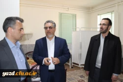 بازدید دکتر کچوئیان معاون نظارت، ارزیابی و تضمین کیفیت دانشگاه فرهنگیان و دکتر دلقندی مشاور رئیس دانشگاه و مدیرکل حراست دانشگاه فرهنگیان از پردیس های استان یزد 18