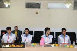 سی و نهمین جلسه شورای فرهنگی و اجتماعی دانشگاه فرهنگیان استان یزد با حضور مسئولین کشوری و استانی هلال احمر 
 2