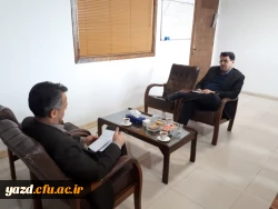 در راستای همکاری های دو جانبه دانشگاه های استان یزد صورت گرفت:

دیدار و گفتگوی مدیر استانی دانشگاه فرهنگیان با معاون آموزشی و تحصیلات تکمیلی دانشگاه یزد
 3