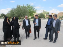 گزارش تصویری از بازدید آقای فراهانی معاون مدیرکل اعتبارات، تعهدات و درآمدها و آقای مجیدی رئیس اداره حقوقی، قراردادها و املاک سازمان مرکزی از دانشگاه فرهنگیان یزد 2