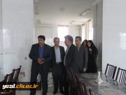 گزارش تصویری از بازدید آقای فراهانی معاون مدیرکل اعتبارات، تعهدات و درآمدها و آقای مجیدی رئیس اداره حقوقی، قراردادها و املاک سازمان مرکزی از دانشگاه فرهنگیان یزد 3