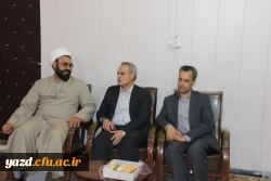 گزارش تصویری از بازدید آقای فراهانی معاون مدیرکل اعتبارات، تعهدات و درآمدها و آقای مجیدی رئیس اداره حقوقی، قراردادها و املاک سازمان مرکزی از دانشگاه فرهنگیان یزد 11