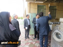 گزارش تصویری از بازدید آقای فراهانی معاون مدیرکل اعتبارات، تعهدات و درآمدها و آقای مجیدی رئیس اداره حقوقی، قراردادها و املاک سازمان مرکزی از دانشگاه فرهنگیان یزد 12