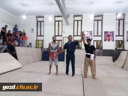 به مناسبت هفته سراهای دانشجویی برگزار شد:

مسابقات کشتی پهلوانی دانشجومعلمان پردیس شهیدان پاکنژاد یزد
 2