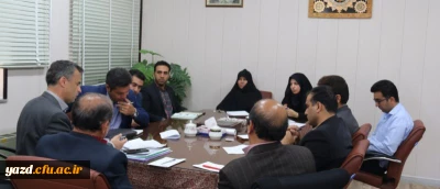جلسه هماهنگی امتحانات پایان ترم دانشجویان کارشناسی پیوسته و مهارت آموزان ماده 28 در پردیس شهیدان پاک نژاد یزد