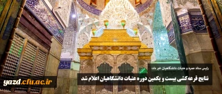 نتایج قرعه کشی بیست و یکمین دوره عتبات دانشگاهیان اعلام شد