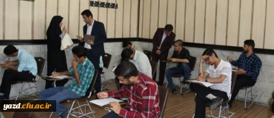 بازدید مدیران حوزه معاونت آموزشی و تحصیلات تکمیلی دانشگاه فرهنگیان از حوزه های امتحانی پردیس های استان یزد