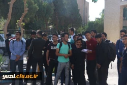 بدرقه کاروان دانشجویی پیاده روی اربعین در پردیس شهیدان پاک نژاد یزد 5