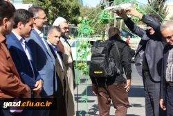 بدرقه کاروان دانشجویی پیاده روی اربعین در پردیس شهیدان پاک نژاد یزد 12