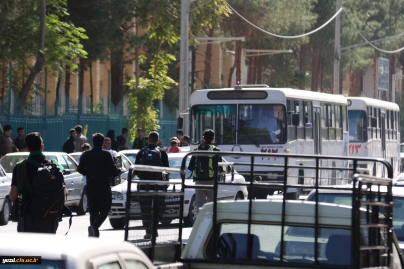 بدرقه کاروان دانشجویی پیاده روی اربعین در پردیس شهیدان پاک نژاد یزد 14