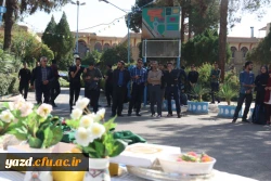 بدرقه کاروان دانشجویی پیاده روی اربعین دانشگاه فرهنگیان یزد 13