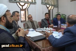 نشست مدیر استانی دانشگاه فرهنگیان یزد با دبیر بنیاد فرهنگی حضرت مهدی(عج) در استان 5