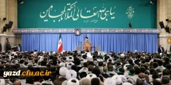 رهبر معظم انقلاب اسلامی در دیدار هزاران نفر از بسیجیان: ملت بار دیگر عظمت خود را نشان داد و توطئه خطرناکی را نابود کرد 2