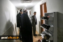 بازدید مسئولان دانشگاه از سراهای دانشجویی پردیس شهیدان پاک نژاد یزد 5