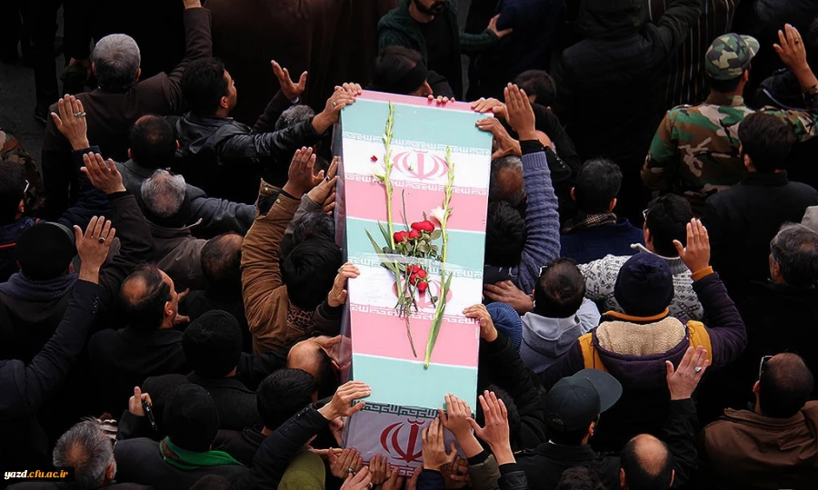 تشییع و تدفین شهید گمنام در دانشگاه فرهنگیان یزد 3