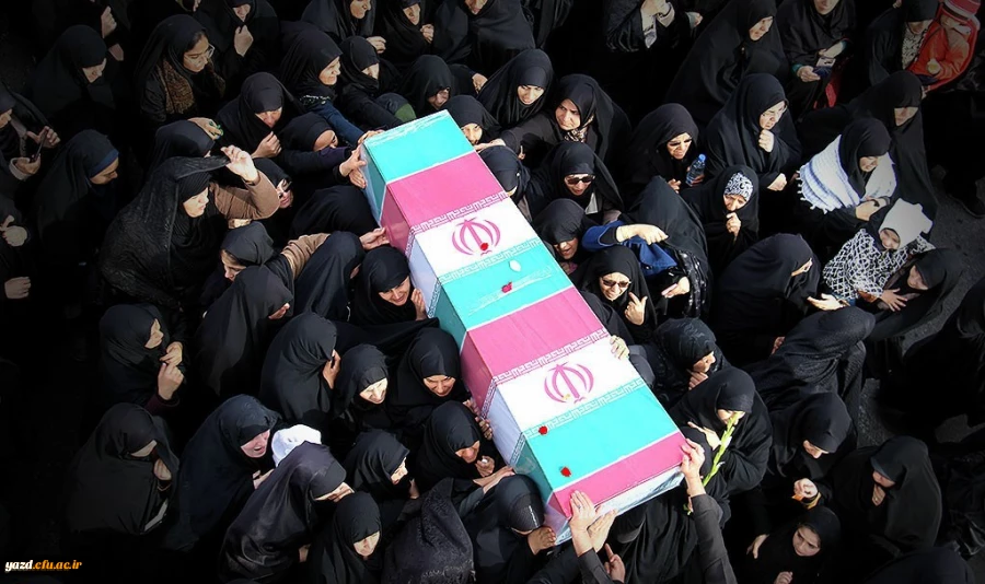 حضور مشاور ریاست دانشگاه و مدیر کل امور شاهد و ایثارگران دانشگاه فرهنگیان در مراسم تشییع و تدفین شهید گمنام دانشگاه فرهنگیان یزد 9