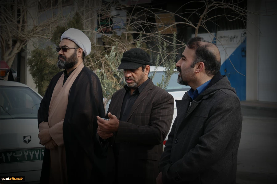 حضور مشاور ریاست دانشگاه و مدیر کل امور شاهد و ایثارگران دانشگاه فرهنگیان در مراسم تشییع و تدفین شهید گمنام دانشگاه فرهنگیان یزد 12