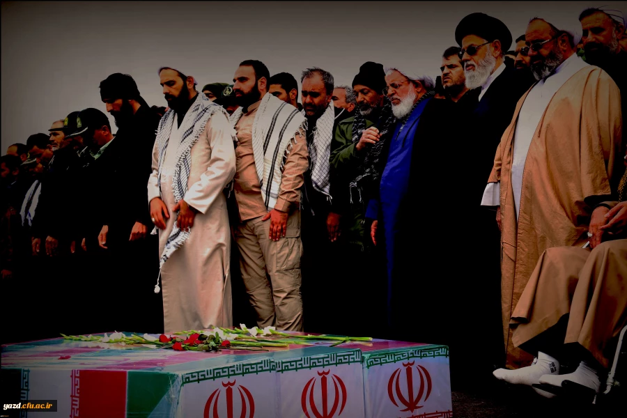 حضور مشاور ریاست دانشگاه و مدیر کل امور شاهد و ایثارگران دانشگاه فرهنگیان در مراسم تشییع و تدفین شهید گمنام دانشگاه فرهنگیان یزد 14