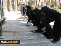  تجدید میثاق کارکنان و دانشجویان پردیس حضرت فاطمه الزهرا(س) با شهدا 5