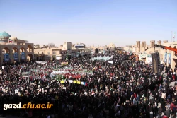  تجدید میثاق دانشجومعلمان و دانشگاهیان دانشگاه فرهنگیان یزد با حضور در راهپیمایی 22 بهمن 4