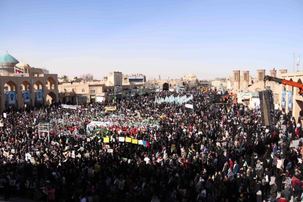  تجدید میثاق دانشجومعلمان و دانشگاهیان دانشگاه فرهنگیان یزد با حضور در راهپیمایی 22 بهمن 4