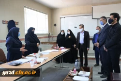 بازدید مدیر امور پردیس های استان یزد از روند برگزاری مصاحبه داوطلبان ورود به دانشگاه فرهنگیان 7