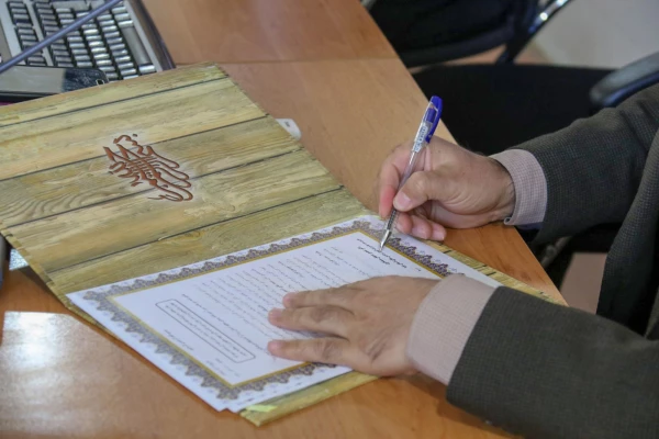 انعقاد تفاهم نامه همکاری بین دبیرخانه بینش مطهر استان یزد و دانشگاه فرهنگیان استان 7