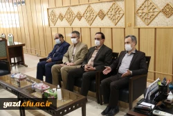 دیدار اعضای هیات رئیسه دانشگاه فرهنگیان یزد با مدیرکل نوسازی، توسعه و تجهیز مدارس استان 5