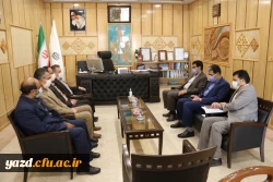 دیدار اعضای هیات رئیسه دانشگاه فرهنگیان یزد با مدیرکل نوسازی، توسعه و تجهیز مدارس استان 3