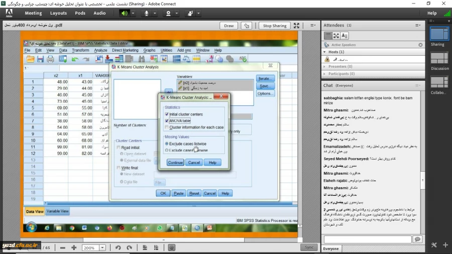 گزارش برگزاری نشست علمی - تخصصی با عنوان تحلیل خوش های چیستی، چرایی و چگونگی 3