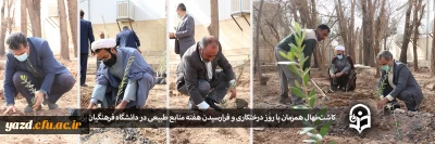 به همت کانون فرهنگی محیط زیست پردیس شهیدان پاک نژاد یزد برگزار شد؛

کاشت نهال همزمان با روز درختکاری و فرارسیدن هفته منابع طبیعی