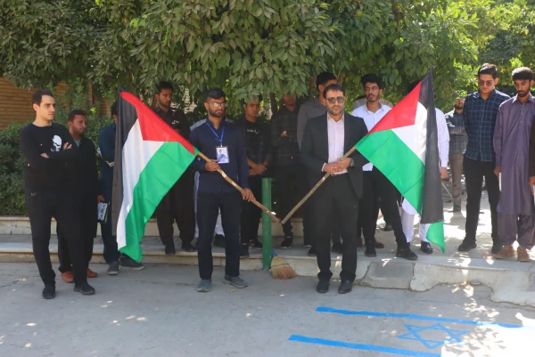 تجمع اعتراضی دانشجومعلمان یزدی در محکومیت جنایات رژیم منحوس صهیونیستی 4