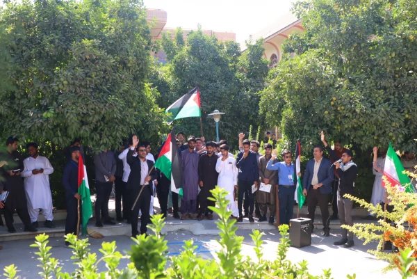 تجمع اعتراضی دانشجومعلمان یزدی در محکومیت جنایات رژیم منحوس صهیونیستی 5