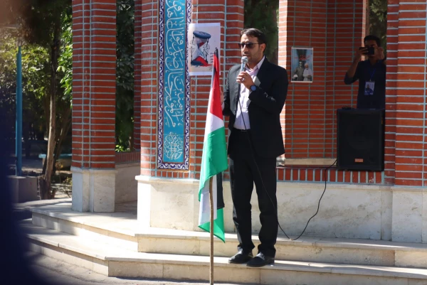 تجمع اعتراضی دانشجومعلمان یزدی در محکومیت جنایات رژیم منحوس صهیونیستی 9