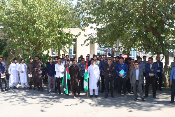 تجمع اعتراضی دانشجومعلمان یزدی در محکومیت جنایات رژیم منحوس صهیونیستی 12