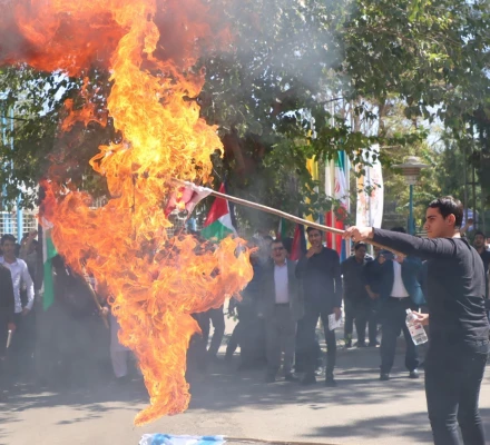 تجمع اعتراضی دانشجومعلمان یزدی در محکومیت جنایات رژیم منحوس صهیونیستی 28