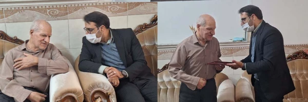 دیدار سرپرست و مدیران دانشگاه با یکی از فرهنگیان جانباز هفتاد درصد دفاع مقدس 
 2