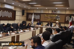 نشست هم اندیشی سرپرست دانشگاه فرهنگیان یزد و اعضای هیئت رئیسه با دبیران کانون ها، انجمن ها و تشکل های دانشجویی دانشگاه 
 12