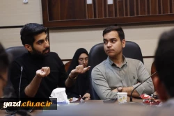 نشست هم اندیشی سرپرست دانشگاه فرهنگیان یزد و اعضای هیئت رئیسه با دبیران کانون ها، انجمن ها و تشکل های دانشجویی دانشگاه 
 4