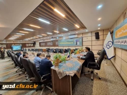 نشست خبری مدیریت امور پردیس های استانی دانشگاه فرهنگیان یزد حول رویداد برگزاری مرحله منطقه ای جشنواره تخصصی تدریس برتر در استان با اصحاب رسانه
 2