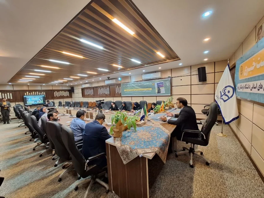 نشست خبری مدیریت امور پردیس های استانی دانشگاه فرهنگیان یزد حول رویداد برگزاری مرحله منطقه ای جشنواره تخصصی تدریس برتر در استان با اصحاب رسانه
 2