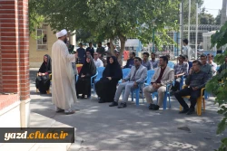 مراسم تجدید میثاق اساتید، کارمندان و دانشجو معلمان دانشگاه فرهنگیان یزد با امام و شهداء گرانقدر برگزار شد. 7